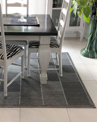 Taverna grey/black - flatvevd teppe