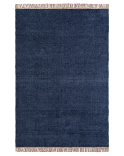 Dover denim blue – håndvevd viskoseteppe