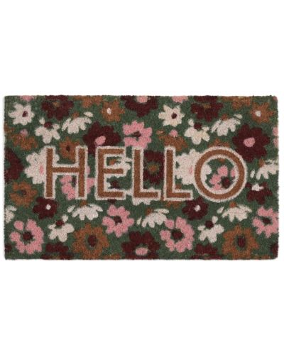 Ruco print Hello flowers – dørmatte i kokos