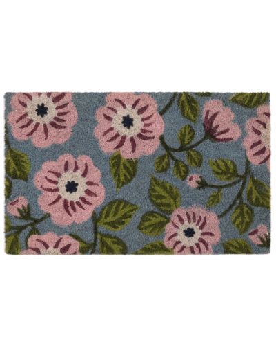 Ruco print Flowers blue – dørmatte i kokos