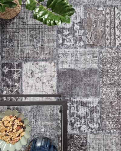 Patchwork steel – maskinvevd teppe