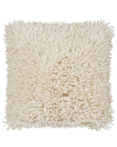 Wooly beige – kunstig saueskinnspute