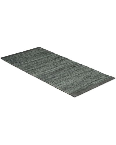 Leather rug mørkegrå - fillerye